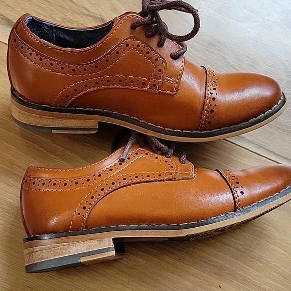 *3/$15* Bruno Marc Brown Boys Dress Shoes Size 10 - Picture 7 of 10